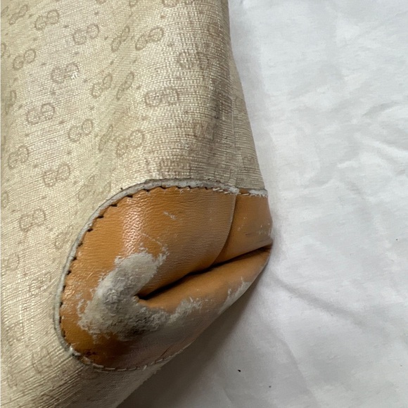 Gucci Beige GG Monogram Large Tote With Front Pocket Beige Logo Bag A501023 - Picture 3 of 13